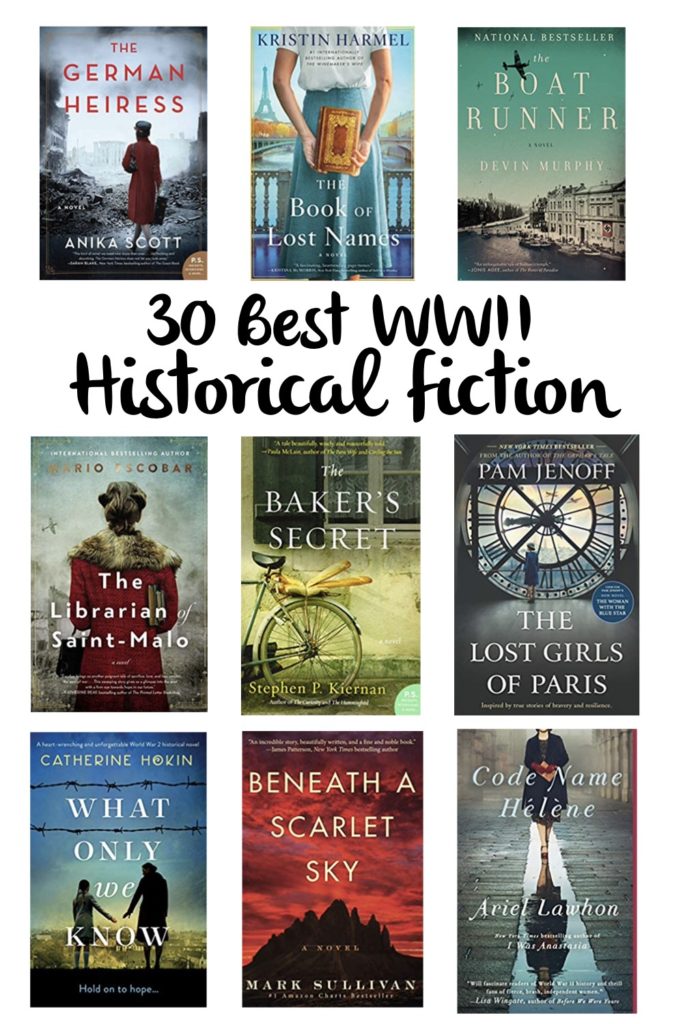 Historical fiction about World War 2 is a very popular book genre, and for good reason. Many of the books are typically based in fact, depicting true events or real people, but in an easier to read format than fiction. It puts the often complex events of WWII or people of that era into stories. Historical fiction allows the author to weave in elements of storytelling that make a book one you can't put down. These are the 30 best WWII historical fiction books #booklists #bestbooks #wwiibooks #historicalfiction